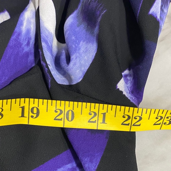 Alfani | Size M | Purple Abstract Surplice Faux‎ Wrap Blouse - Picture 7 of 11